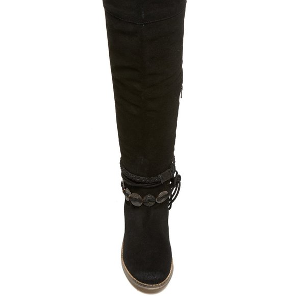 Musse & Cloud NEW Tall Boots BLACK Over-The-Knee Suede Leather NIB Womens 🎉HP🎉 - Picture 5 of 16